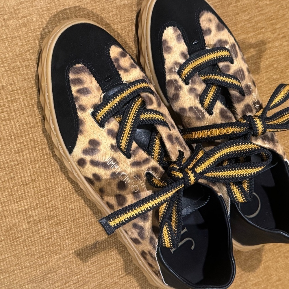 Jimmy Choo Diamond Light Flex F
Natural Leopard Print Pony Leather Train 39.5 - Picture 7 of 8